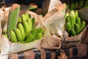 rap the banana stems with foil or plastic